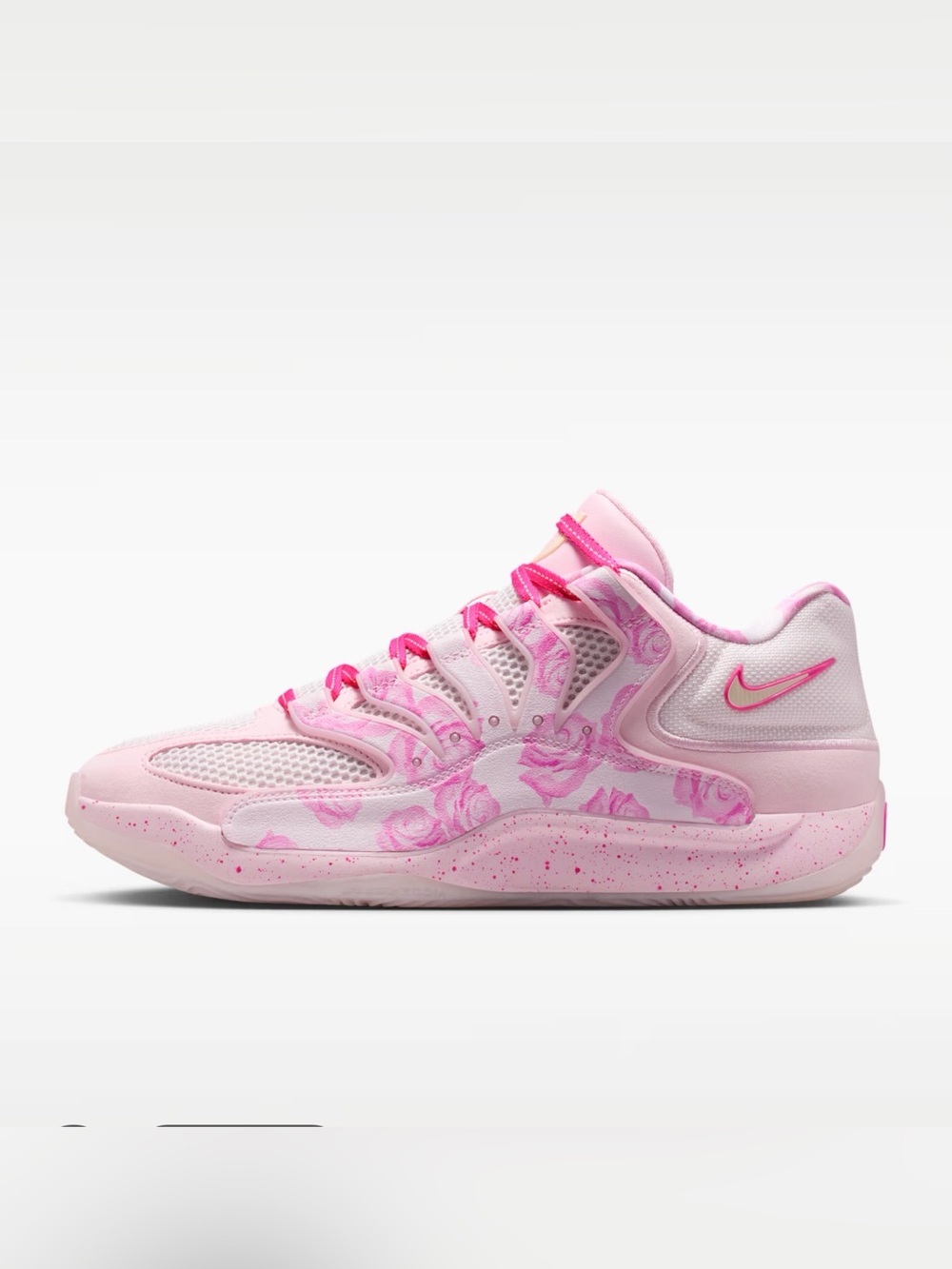 Kevin Durant 18 Aunt Pearl Pink Floral Low-Top Sneakers Light & Hot Pink